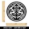 Decorative Round Flower Floral Symbol Self-Inking Rubber Stamp for Stamping Crafting Planners